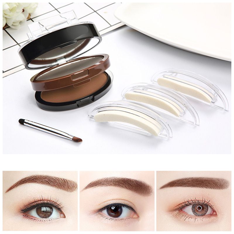 ✨ Adjustable Eyebrow Stamp – Two-Color Brow Powder For Natural-Looking Brows