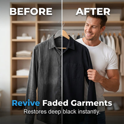 🖤 Black Clothing Color Refresh Sheets – Easy Wash Fabric Darkening
