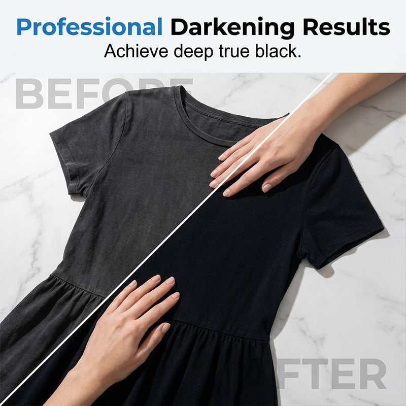🖤 Black Clothing Color Refresh Sheets – Easy Wash Fabric Darkening