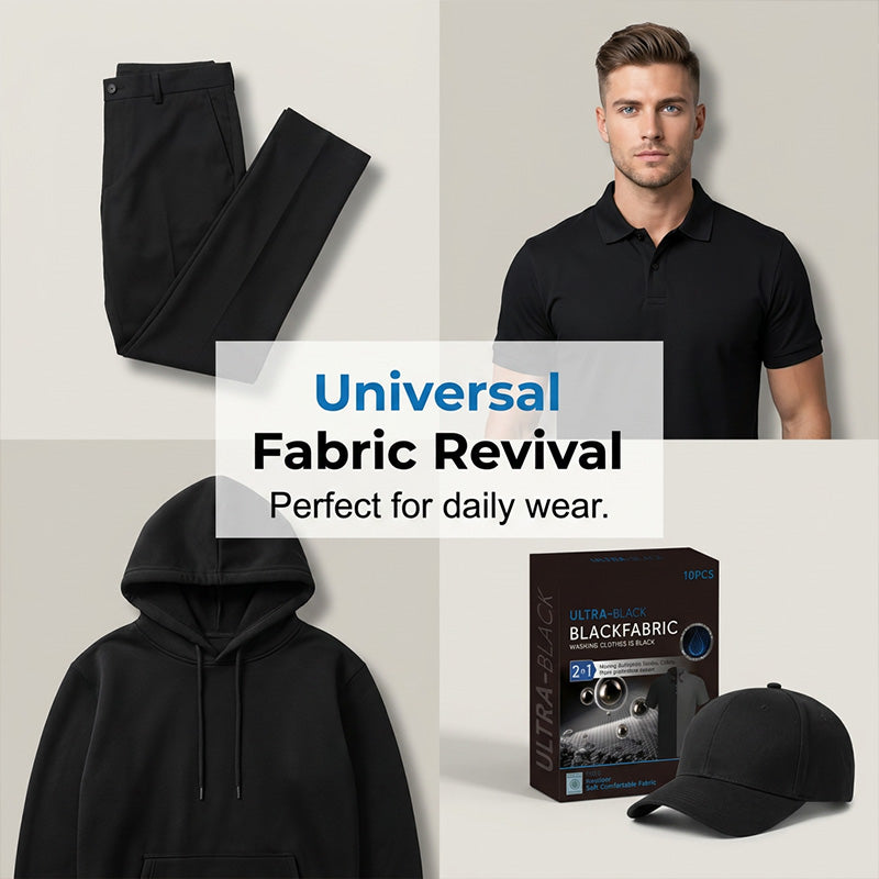 🖤 Black Clothing Color Refresh Sheets – Easy Wash Fabric Darkening