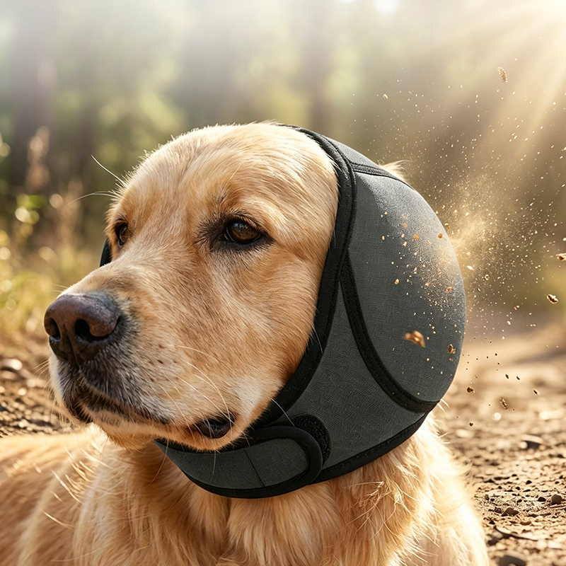 🐶 Dog Calming Hoodie & Waterproof Earmuff - Anxiety Relief Headwear 🎧