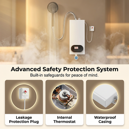 🔥 3500W Instant Electric Water Heater – Compact Tankless Design 🚿