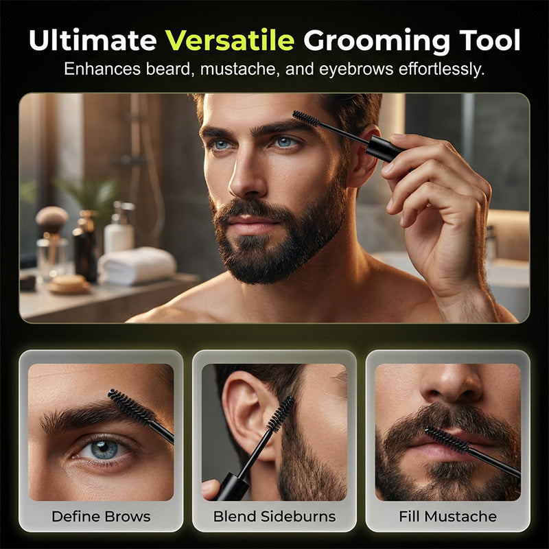 🧔 Instant Temporary Beard & Eyebrow Dye Wand - Gray Coverage for Men 🖤