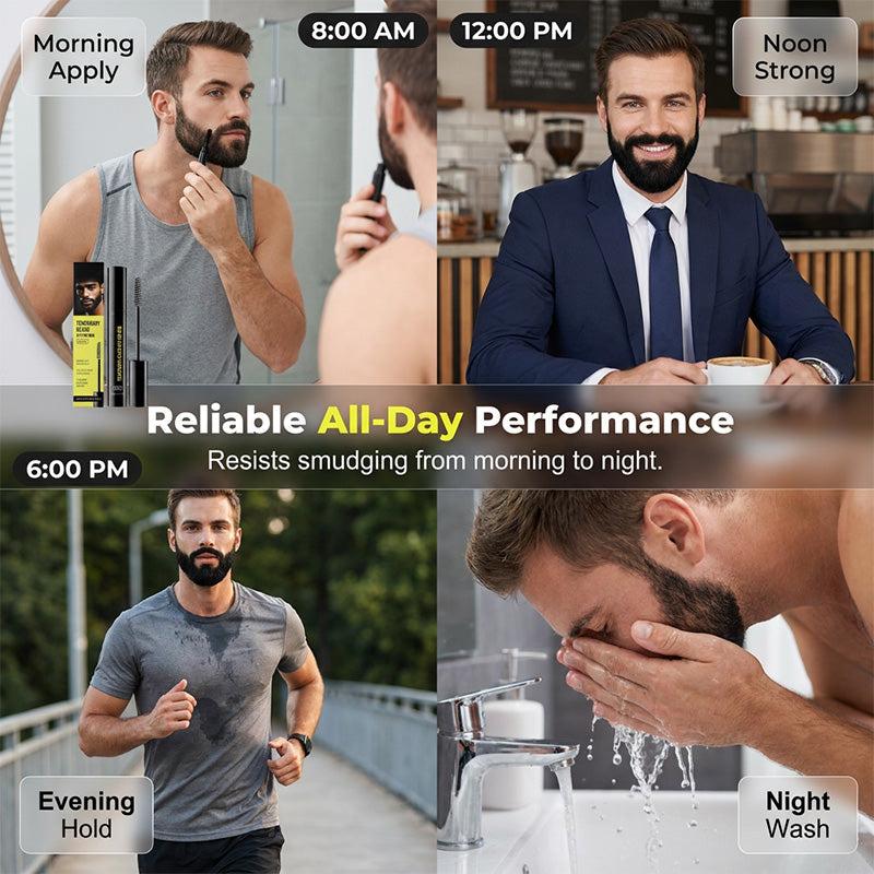🧔 Instant Temporary Beard & Eyebrow Dye Wand - Gray Coverage for Men 🖤