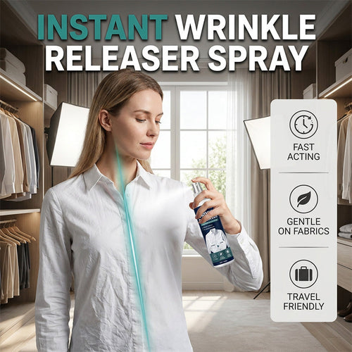 ⏰ LAST DAY: 49% OFF! 👔 Instant Wrinkle Releaser & Anti-Static Spray – No Iron Needed ✨
