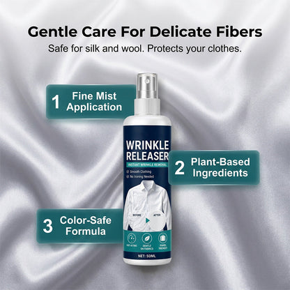 ⏰ LAST DAY: 49% OFF! 👔 Instant Wrinkle Releaser & Anti-Static Spray – No Iron Needed ✨