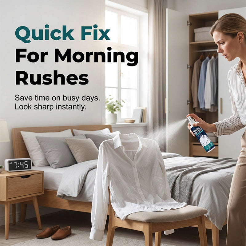 ⏰ LAST DAY: 49% OFF! 👔 Instant Wrinkle Releaser & Anti-Static Spray – No Iron Needed ✨
