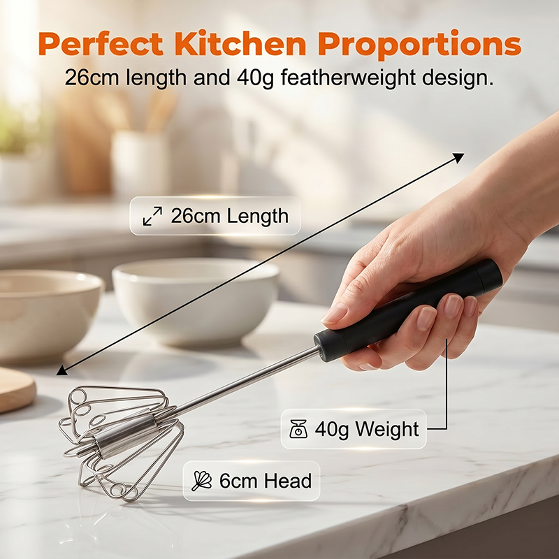 🔥 55% OFF LAST DAY 🔥 Semi-Automatic Turbo Whisk - Easy Push Hand Mixer 🍳
