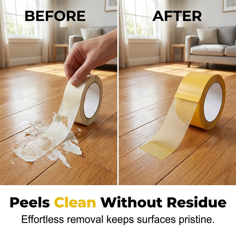 💥 [LAST DAY - 55% OFF] 🛠️ Heavy-Duty Double-Sided Tape: Removable & Zero Residue 🏡