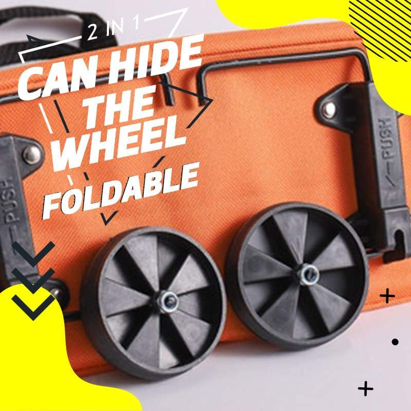 🛒 Foldable 2-in-1 Shopping Cart Bag with Wheels 🛍️