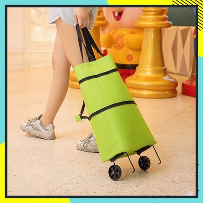 🛒 Foldable 2-in-1 Shopping Cart Bag with Wheels 🛍️