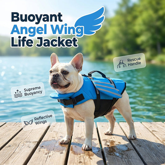 🥳2026 HOT SALE🥳💞50K+ SOLD!🐕👼 50% OFF! Reflective Angel Wing Dog Life Jacket – High‑buoyancy, quick‑rescue handle & breathable mesh. Reflective strips for evening swims. Safe & adorable! 🌊✨