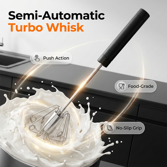 ✨Stainless Steel Semi-Automatic Hand Egg Beater