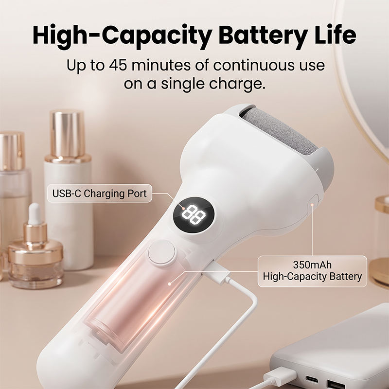 🦶 Rechargeable Electric Foot Callus Remover | At-Home Pedicure Tool