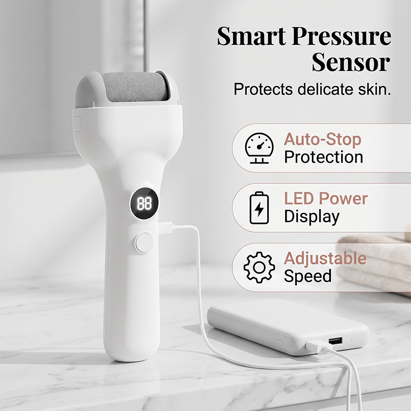 🦶 Rechargeable Electric Foot Callus Remover | At-Home Pedicure Tool