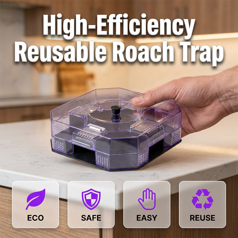 🪳 Reusable High-Efficiency Roach Trap Eco-Friendly Multi-Entry Physical Capture Box 🛡️