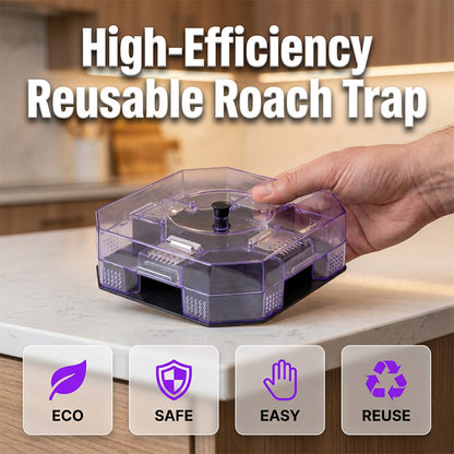 🪳 Reusable High-Efficiency Roach Trap Eco-Friendly Multi-Entry Physical Capture Box 🛡️