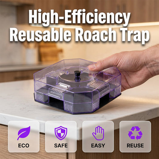 🪳 Reusable High-Efficiency Roach Trap Eco-Friendly Multi-Entry Physical Capture Box 🛡️