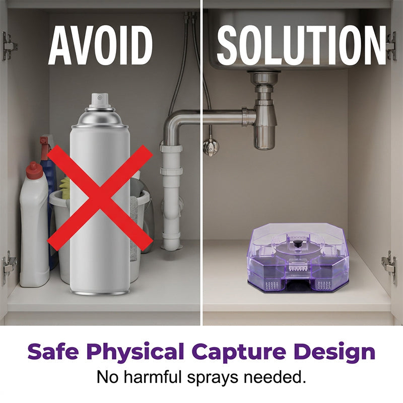 🪳 Reusable High-Efficiency Roach Trap Eco-Friendly Multi-Entry Physical Capture Box 🛡️