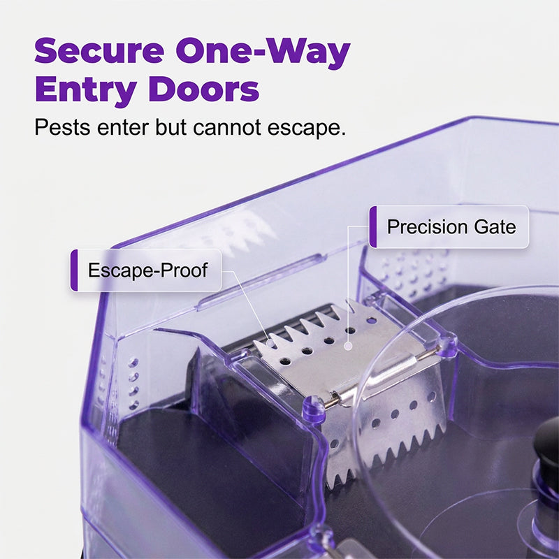 🪳 Reusable High-Efficiency Roach Trap Eco-Friendly Multi-Entry Physical Capture Box 🛡️