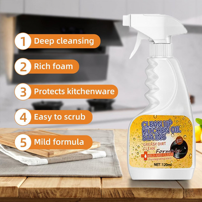 🍳 Heavy-Duty Kitchen Degreaser Spray – Fast Grease Removal ✨