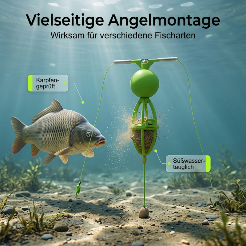 Verhedderungsfreies Bottom-Up-Futterkorb-Angelsystem