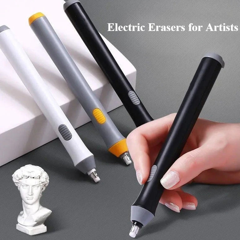 ✏️ Electric Eraser Pen Kit – Precision Erasing For Sketching, Drawing & Highlights 🎨