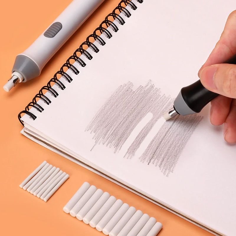 ✏️ Electric Eraser Pen Kit – Precision Erasing For Sketching, Drawing & Highlights 🎨