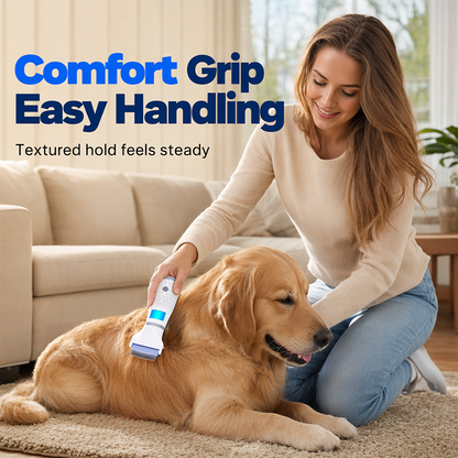 🐾 Electric Pet Flea Comb With Suction – Low-Mess Home Grooming Tool ✨