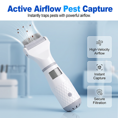 🐾 Electric Pet Flea Comb With Suction – Low-Mess Home Grooming Tool ✨