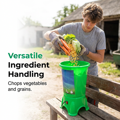 🌿 Electric Poultry Feed Chopper – Fast Vegetable & Green Feed Shredder For Farm Use 🐔