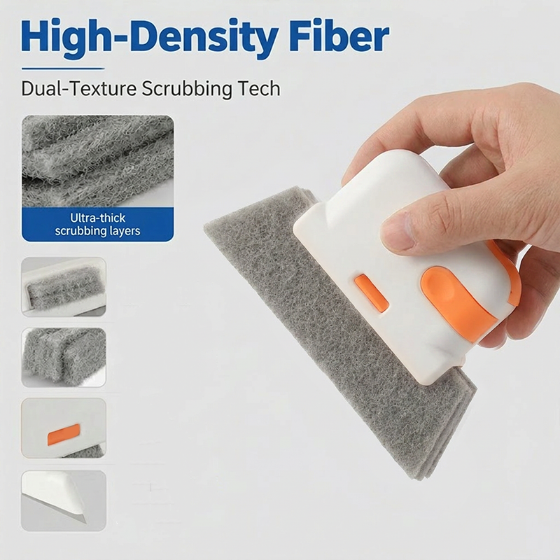 🪟 3-in-1 Window Track Cleaning Tool with Power Grip Handle 🧼