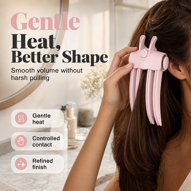 ✨ Cordless Heated Root Lift Clip – Volumizing Hair Styling Tool