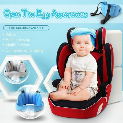 🧸 Kids Plush Head Support Strap – Adjustable Travel Nap Band With Side Cushions