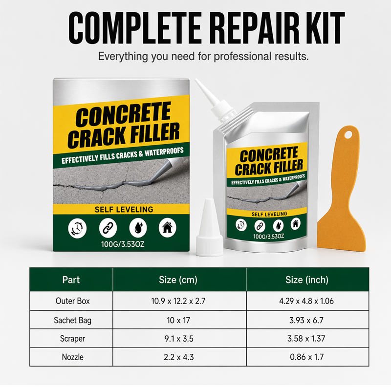 🏠 Waterproof Concrete Crack Filler for Indoor & Outdoor Use