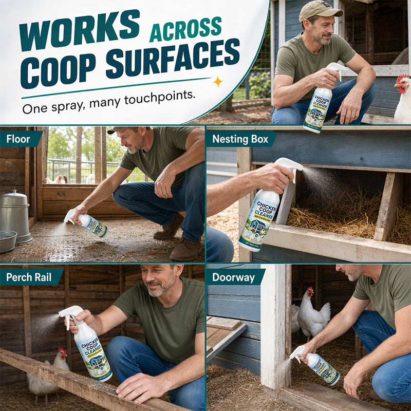 🐔 Chicken Coop Cleaner Spray – Eliminates Odor & Mess in Minutes! ✨