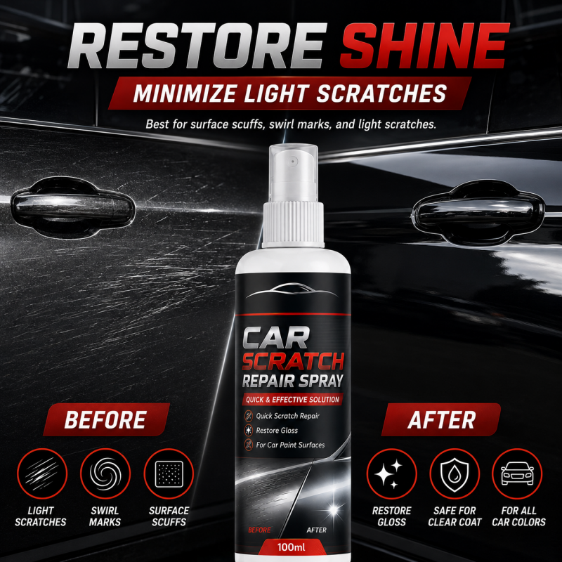 🚗 Car Scratch Repair Spray – Light Scratch & Gloss Restorer ✨