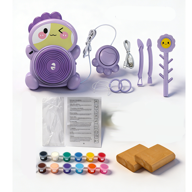 🎨 Kids Electric Pottery Wheel Kit – DIY Clay Craft Set for Creative Play
