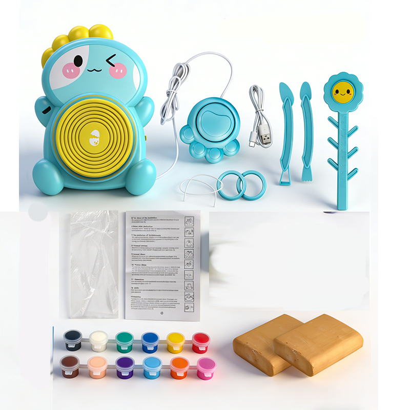 🎨 Kids Electric Pottery Wheel Kit – DIY Clay Craft Set for Creative Play