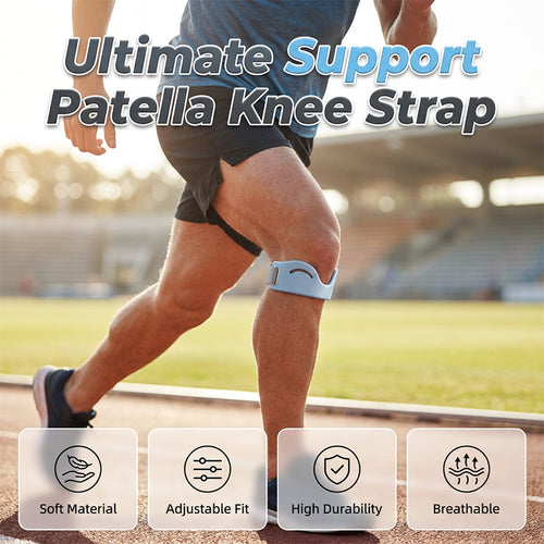 🏃 Silicone Patella Tendon Strap – 2-Pack Adjustable Knee Support Band