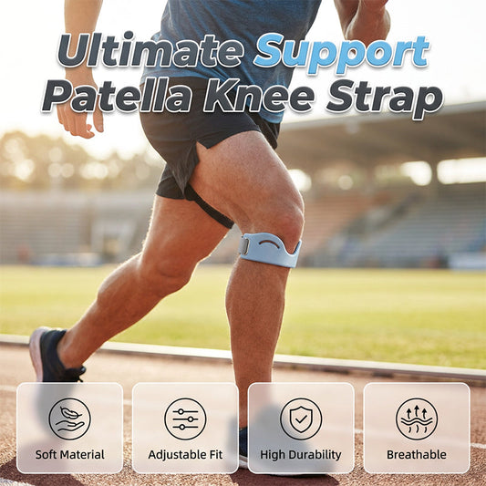 🏃 Silicone Patella Tendon Strap – 2-Pack Adjustable Knee Support Band