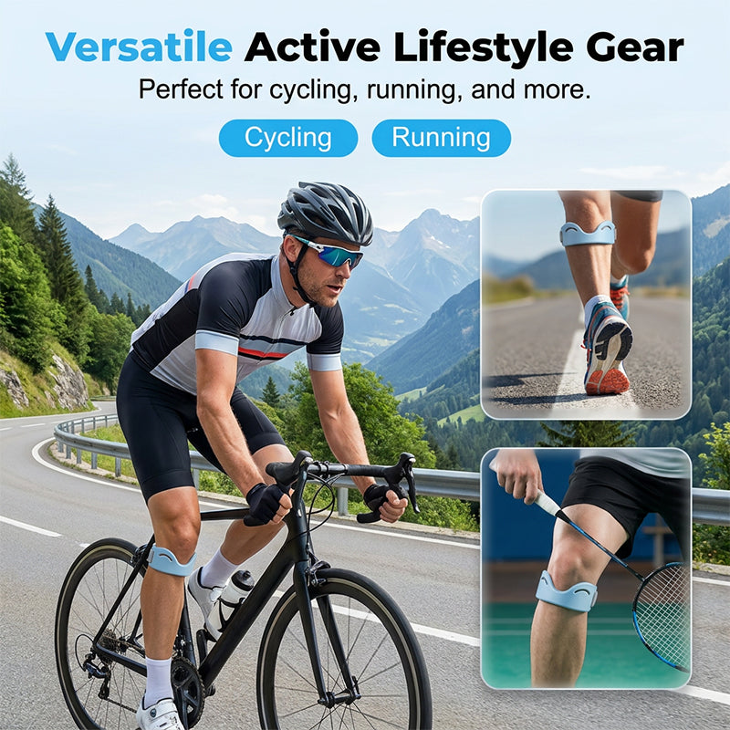 🏃 Silicone Patella Tendon Strap – 2-Pack Adjustable Knee Support Band