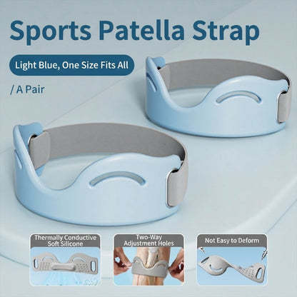 🏃 Silicone Patella Tendon Strap – 2-Pack Adjustable Knee Support Band