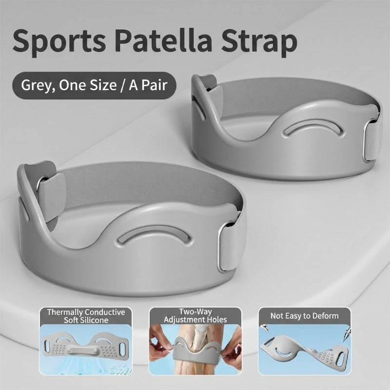 🏃 Silicone Patella Tendon Strap – 2-Pack Adjustable Knee Support Band