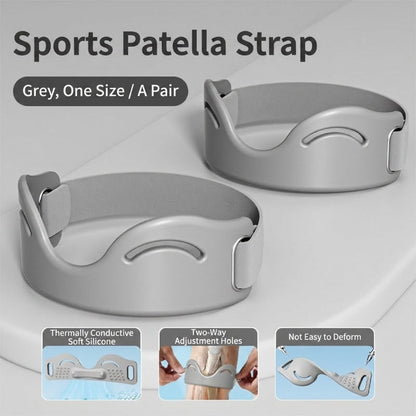 🏃 Silicone Patella Tendon Strap – 2-Pack Adjustable Knee Support Band