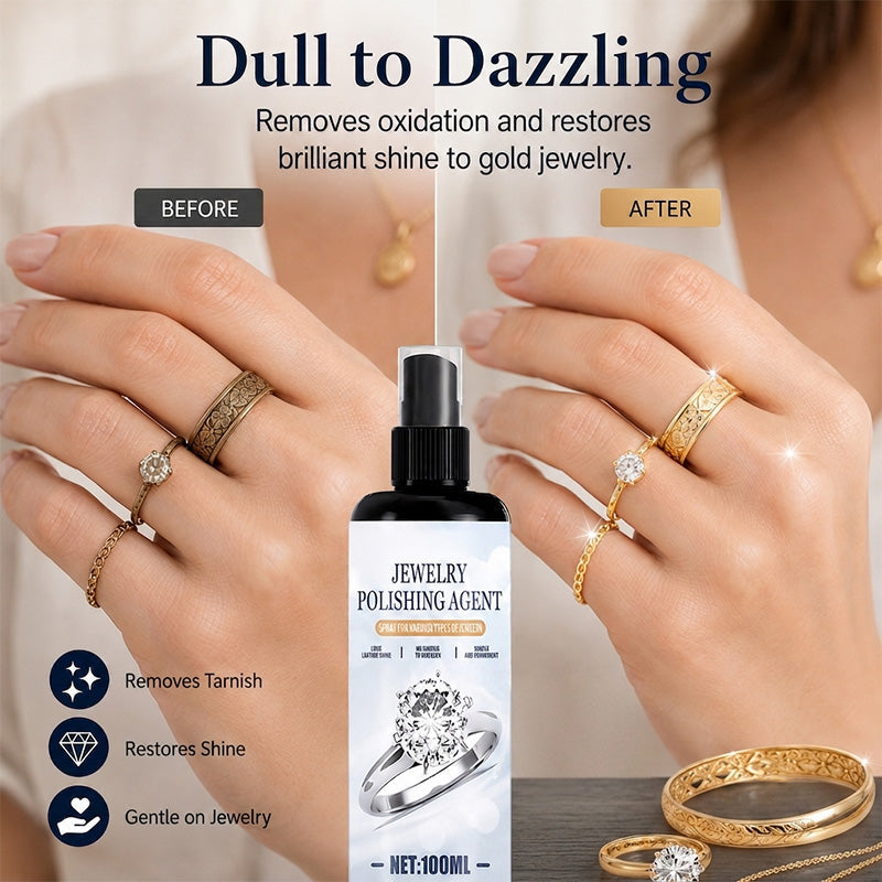 ✨ Jewelry Cleaner Spray – Fast Tarnish Removal & Shine Restore