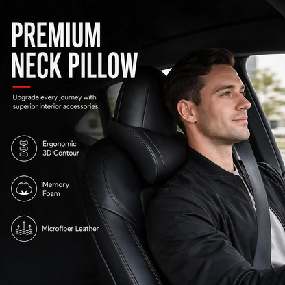 🚗 Memory Foam Car Neck Pillow – Ergonomic Headrest Support