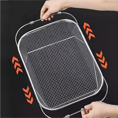 🥬 Expandable Sink Drain Basket – 304 Stainless Steel Over-Sink Strainer