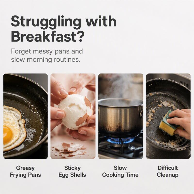 🍳 Microwave Egg Poacher – Dual-Cavity Breakfast Egg Cooker