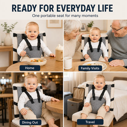 👶 5-Point Baby Chair Harness – Portable Feeding Seat Strap
